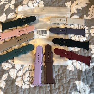 Silicone Apple Watch Style Replacement Bands - Multi Color Set